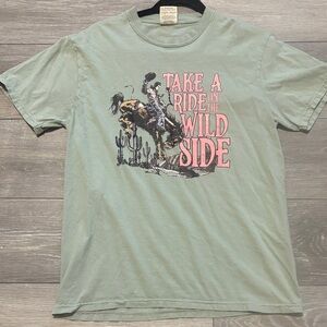 Comfort Colors Wild Side Graphic Tee in Light Green